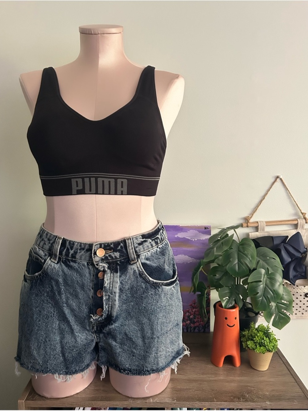 Zara High Waist Denim Shorts